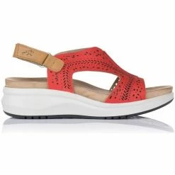 Fluchos BASKETS F1481 Sandales et Nu-pieds Couleur Rouge -Fluchos Soldes Magasin 23004615 500 E